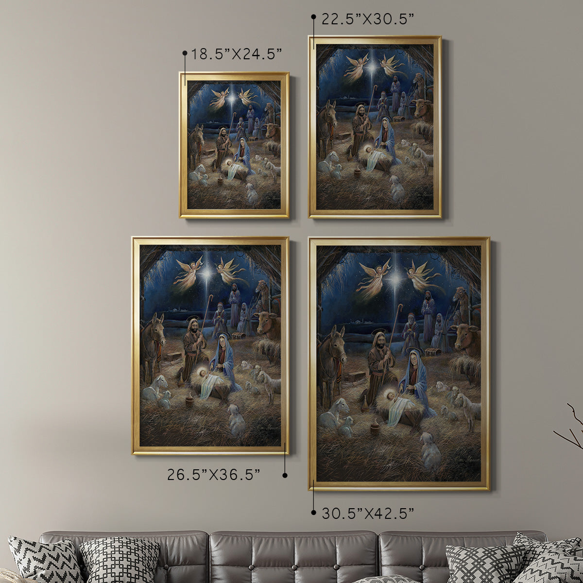 Silent Night - Modern Framed Canvas Print