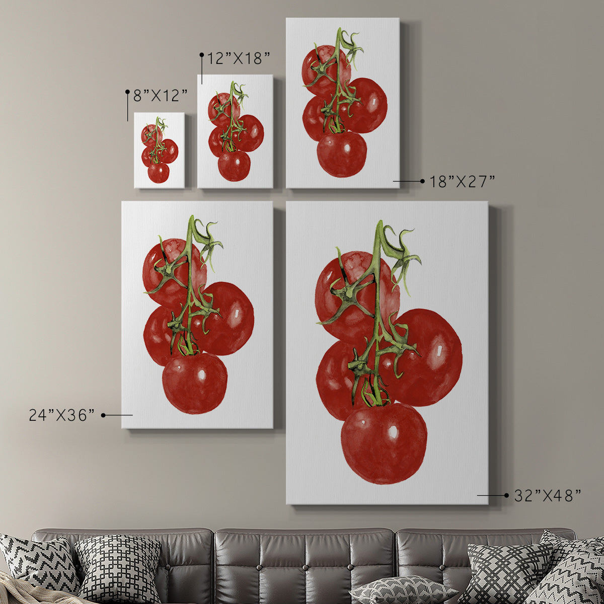 Watercolor Veggie IV Premium Gallery Wrapped Canvas - Ready to Hang