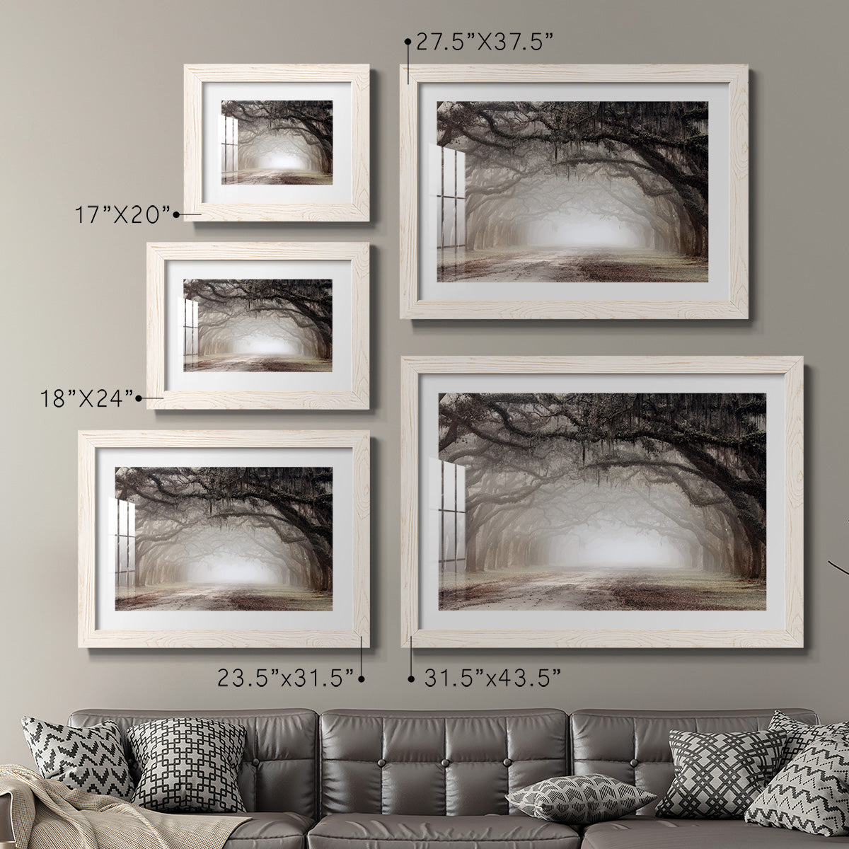 Timeless Plantation Drive - Barnwood Framed Art Print