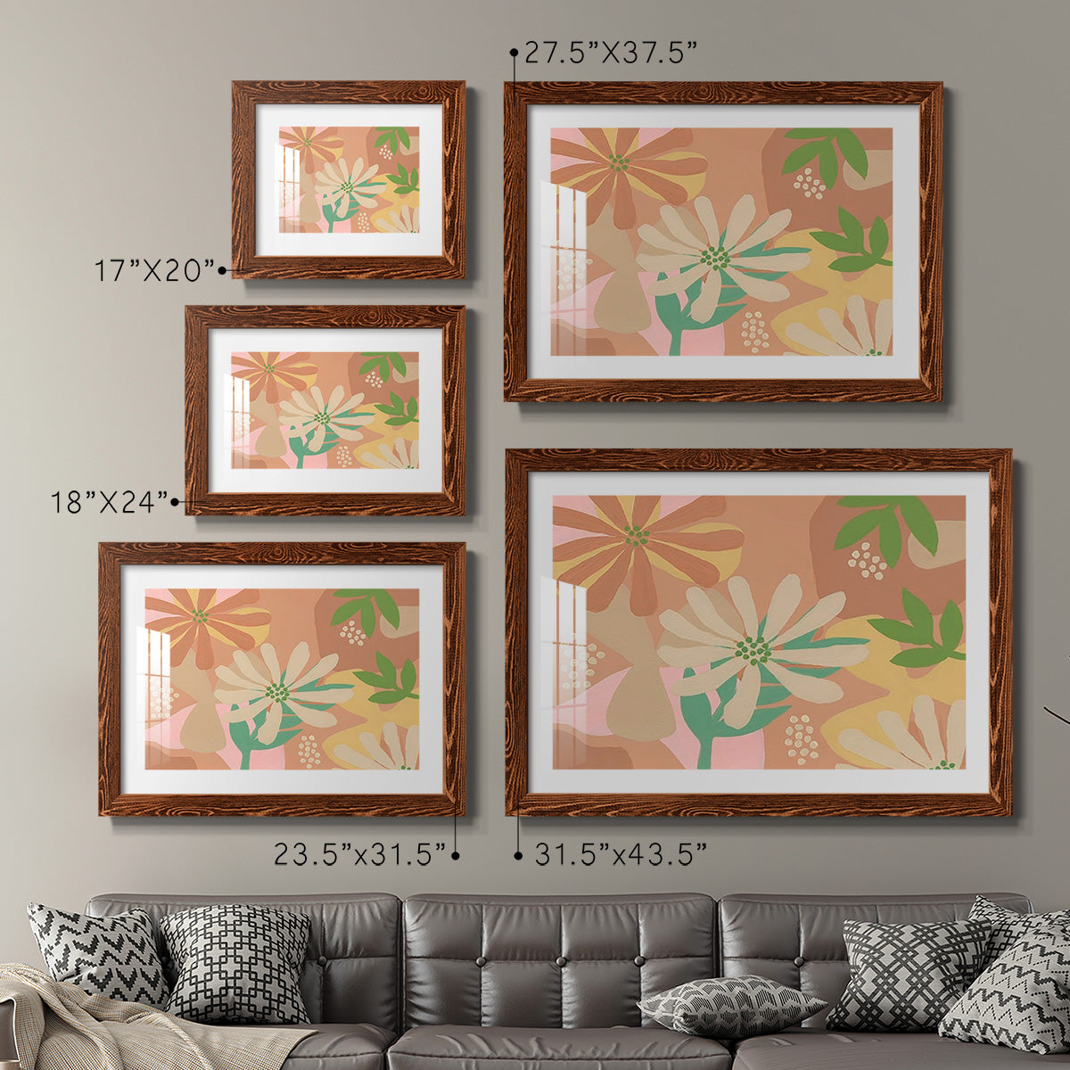 Neutral Blooms III-Premium Framed Print - Ready to Hang