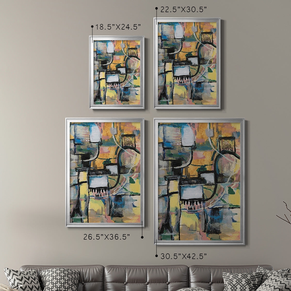 Memory Screen II - Modern Framed Canvas Print