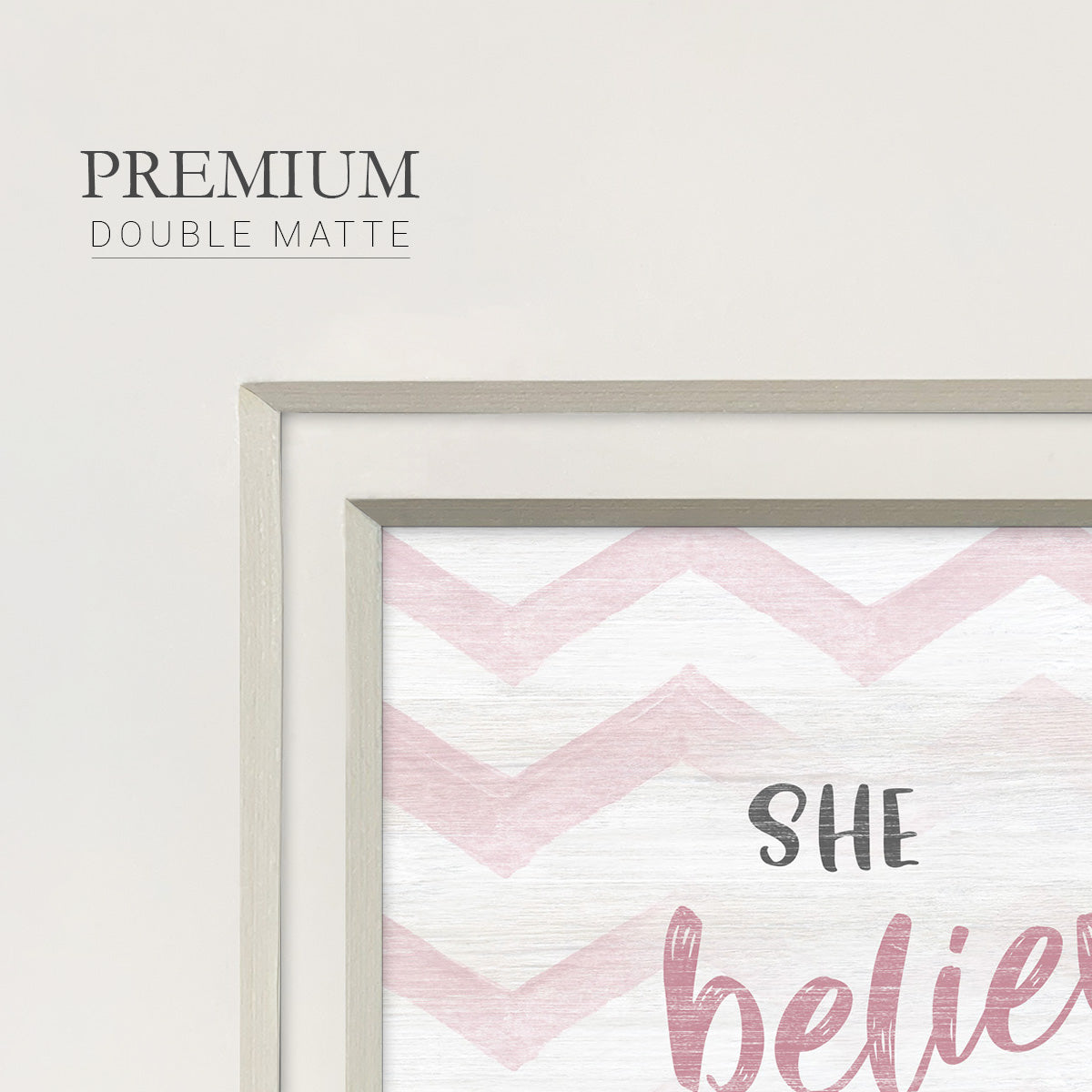 Believed She Could Premium Framed Print Double Matboard