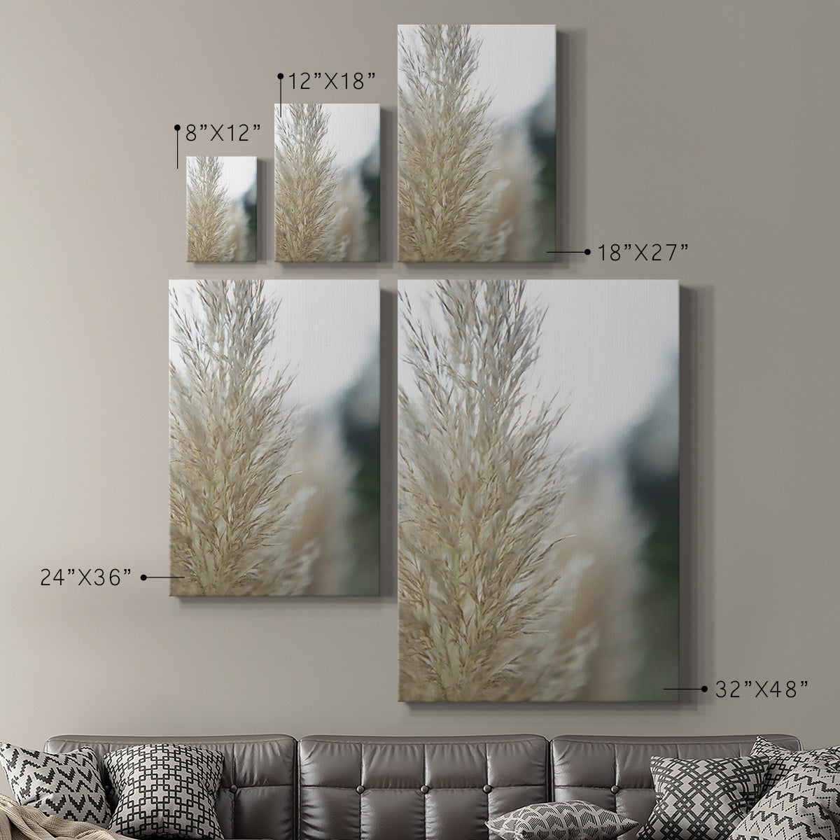 Subtle Grasses IV - Canvas Art Print