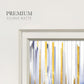 Blue and Gold Abstract V - Double Matboard Framed Print