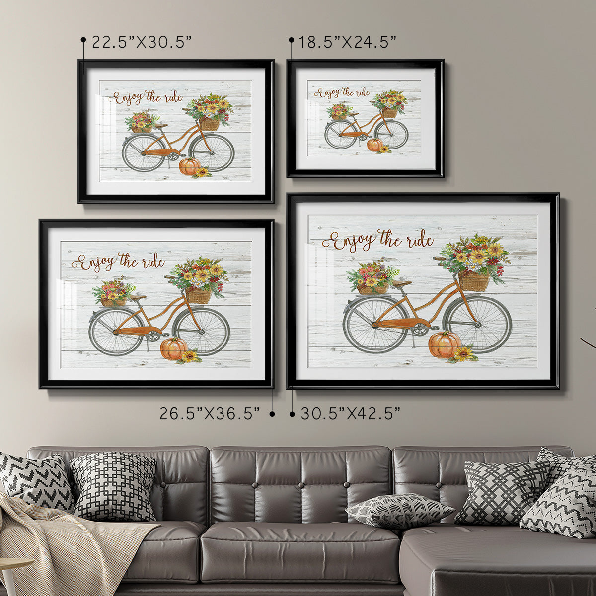 Harvest Bike - Modern Framed Art Print