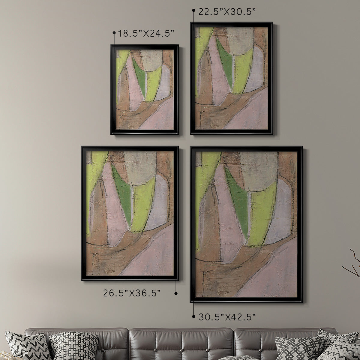 Many Layers I - Modern Framed Canvas Print