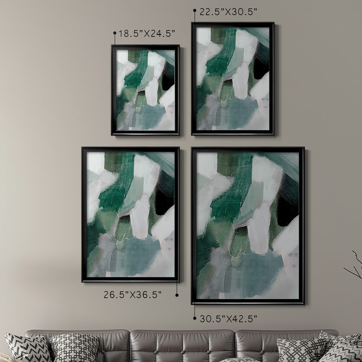 Turquoise Waters II - Modern Framed Canvas Print