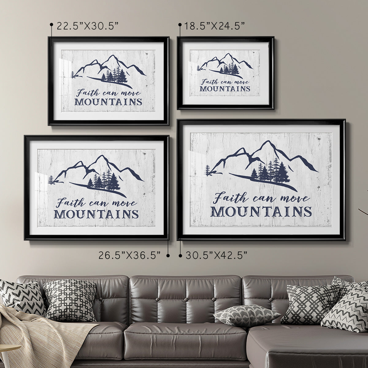 Move Mountains - Modern Framed Art Print