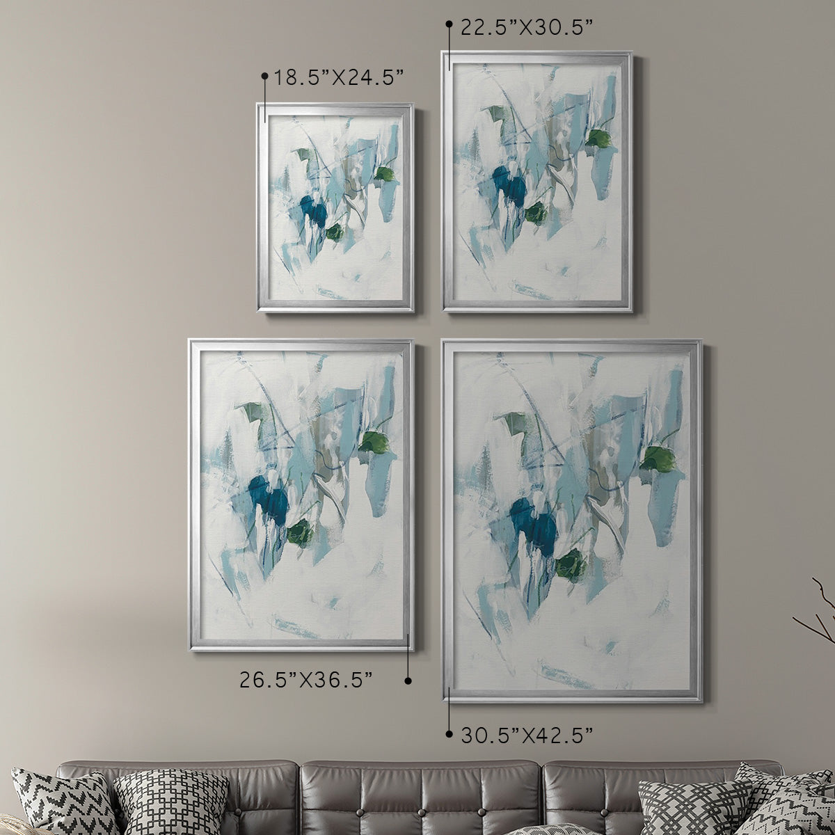 Ice Cavern II - Modern Framed Canvas Print