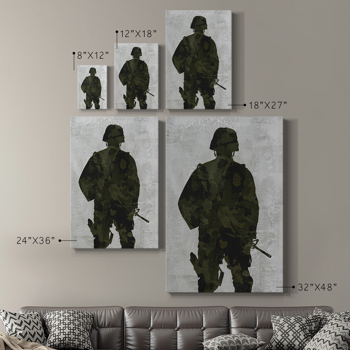Soldier Silhouette - Canvas Art Print