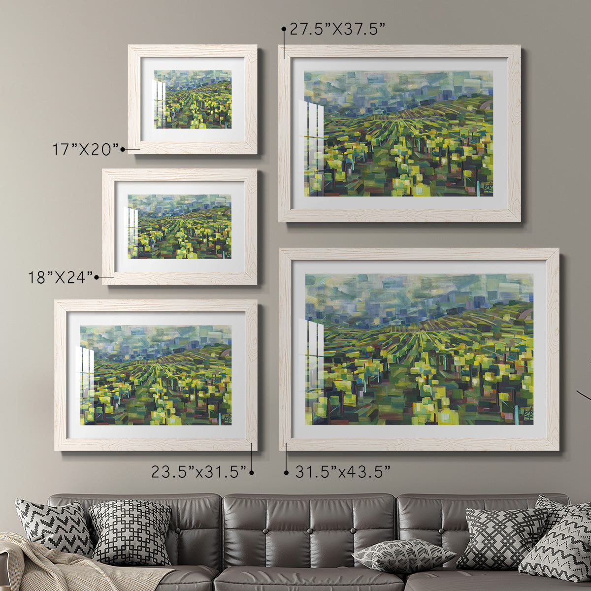 Yellow Grapevines Forever - Barnwood Framed Art Print