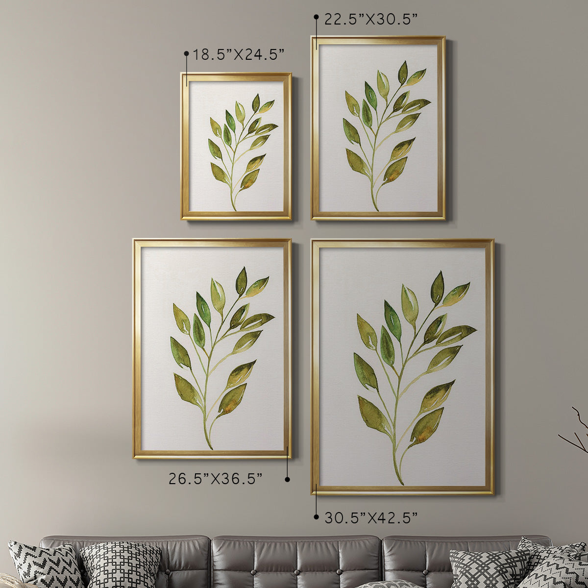 Single Twig I - Modern Framed Canvas Print