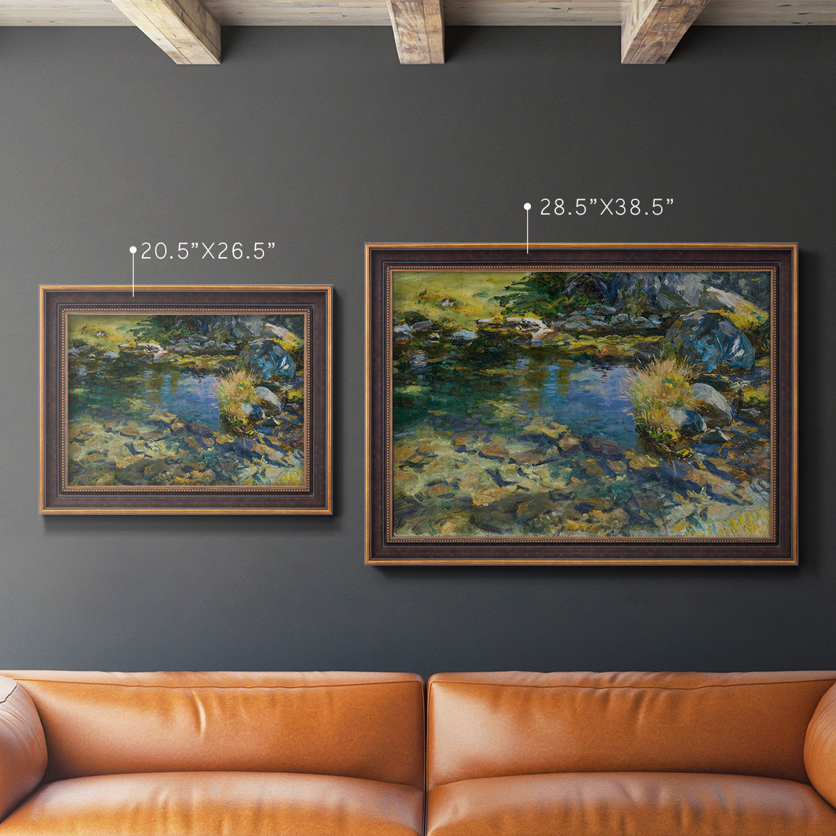 Alpine Pool - Ornate Framed Canvas Print