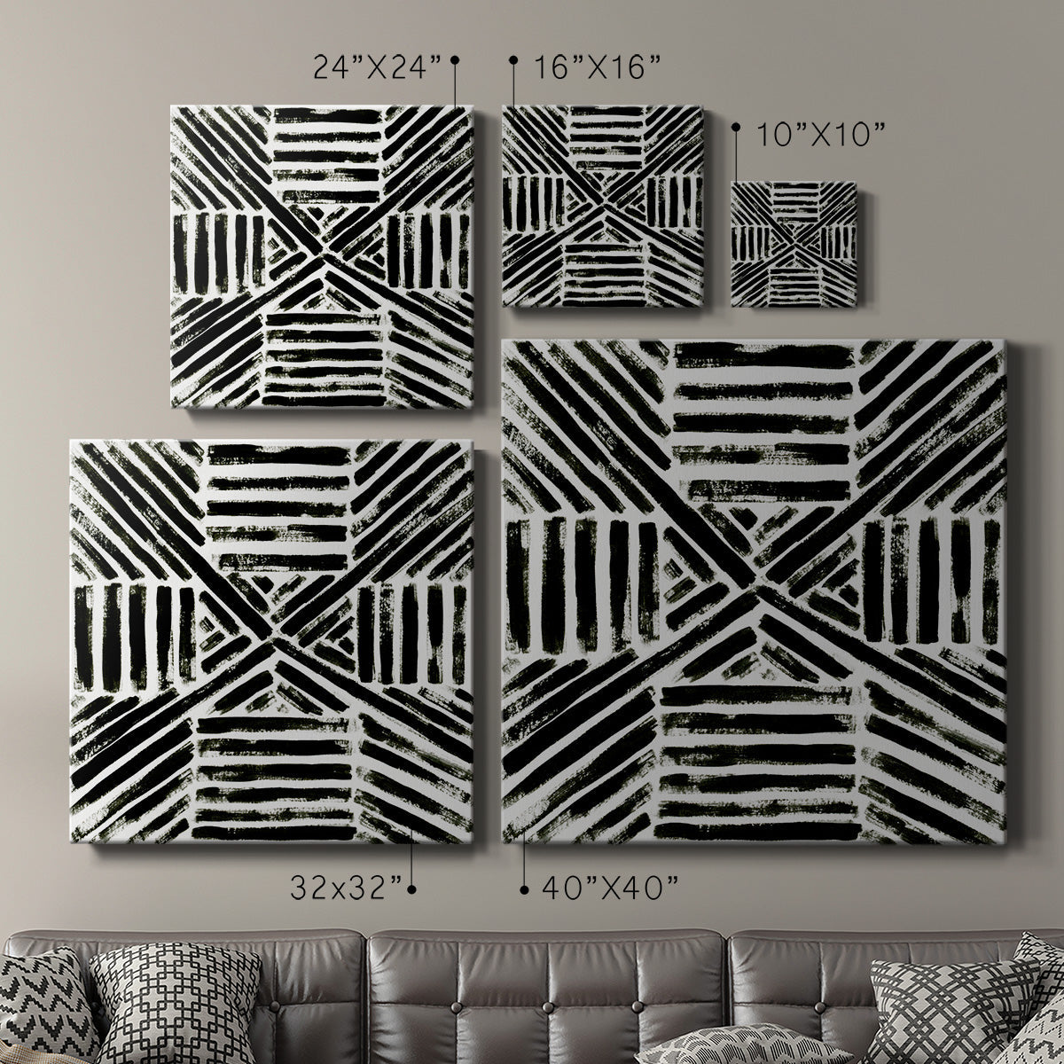 Concentric Ink III - Canvas Art Print