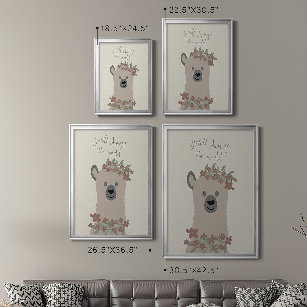 Change The World - Modern Framed Canvas Print