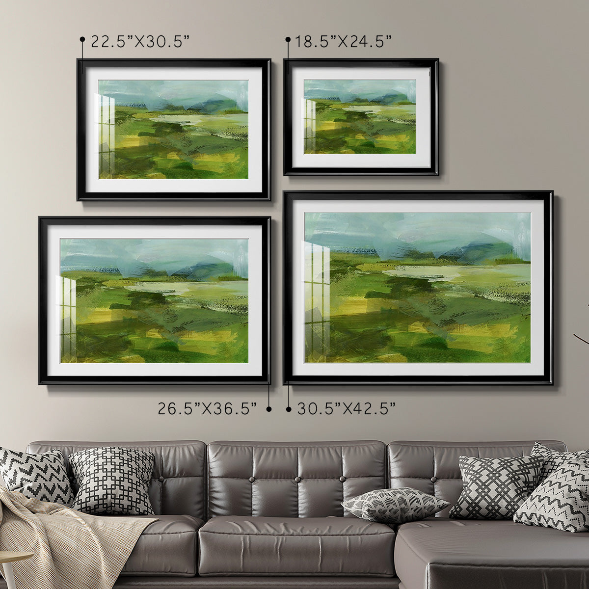 Emerald View IV Premium Framed Print - Ready to Hang