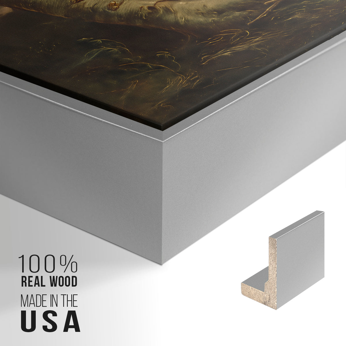 Tornado in an American Forest, 1835 - Floater Framed Canvas Print