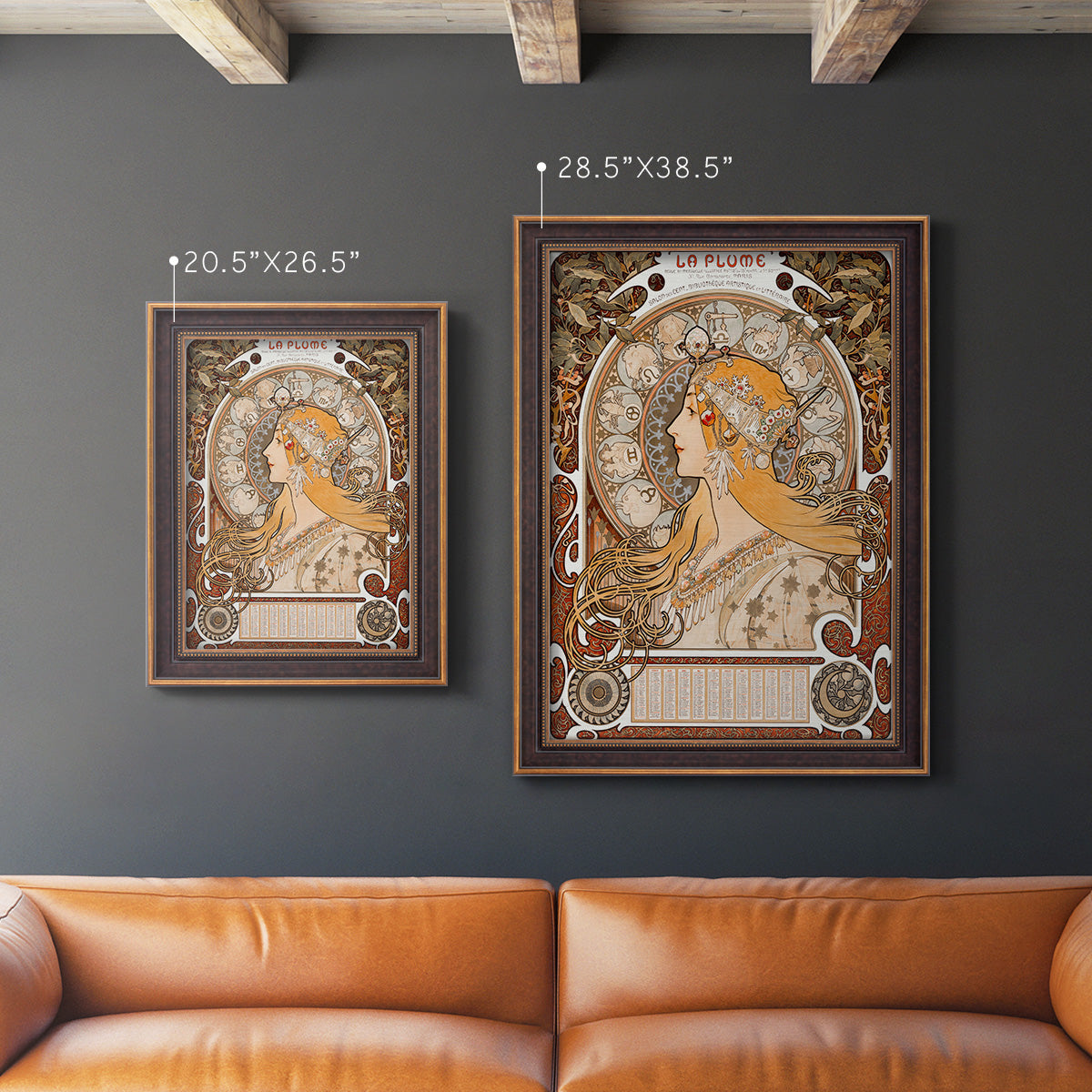 Zodiaque (La Plume) - Ornate Framed Canvas Print