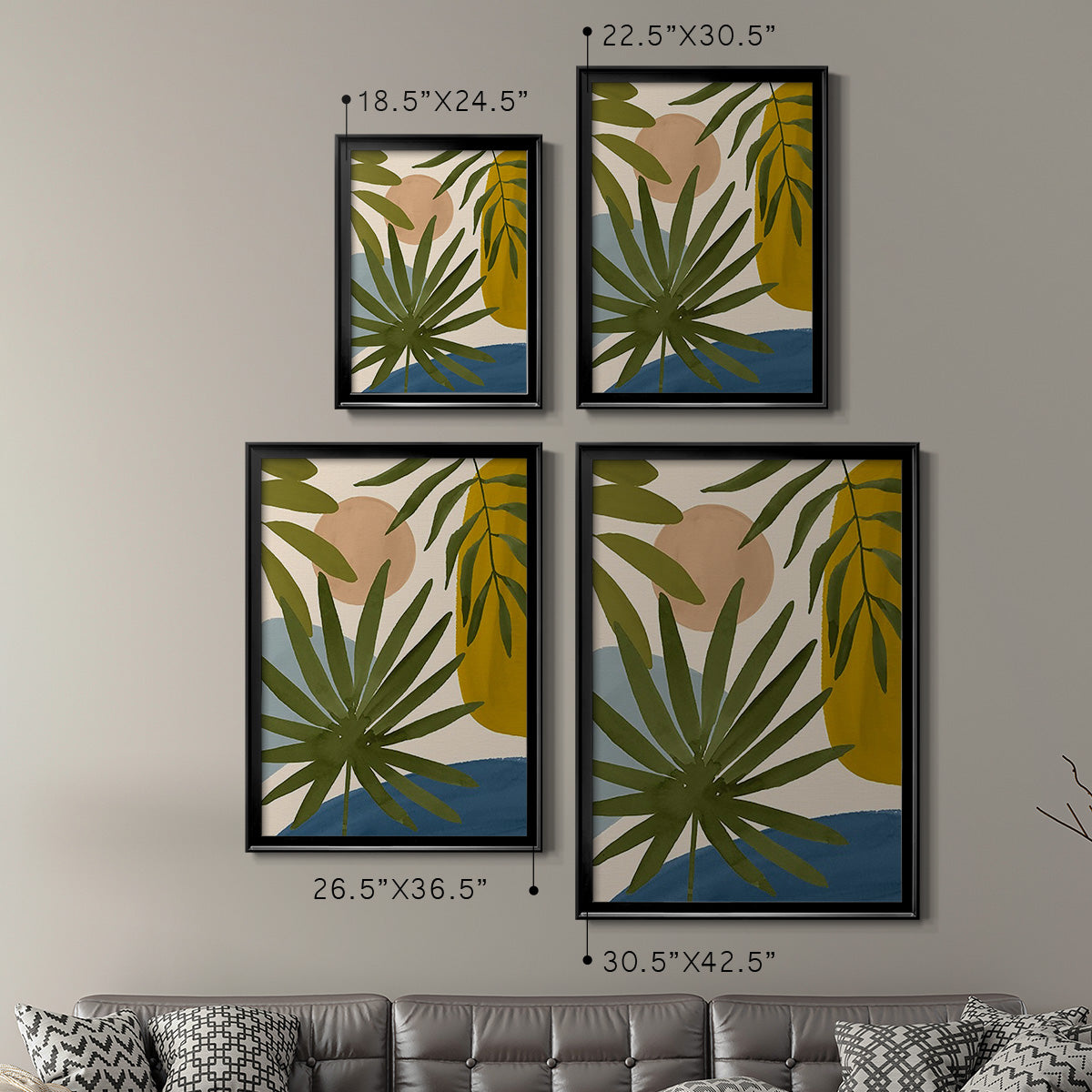 Tropica Tumble II - Modern Framed Canvas Print