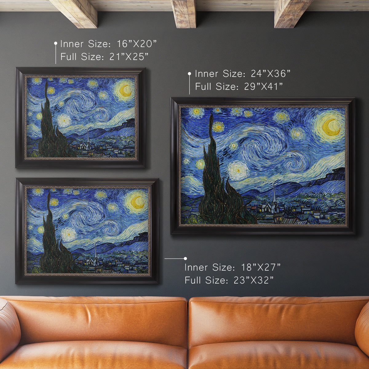 Starry Night - Ornate Framed Canvas Print
