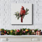 Cardinal with Snow I-Premium Gallery Wrapped Canvas - Ready to Hang