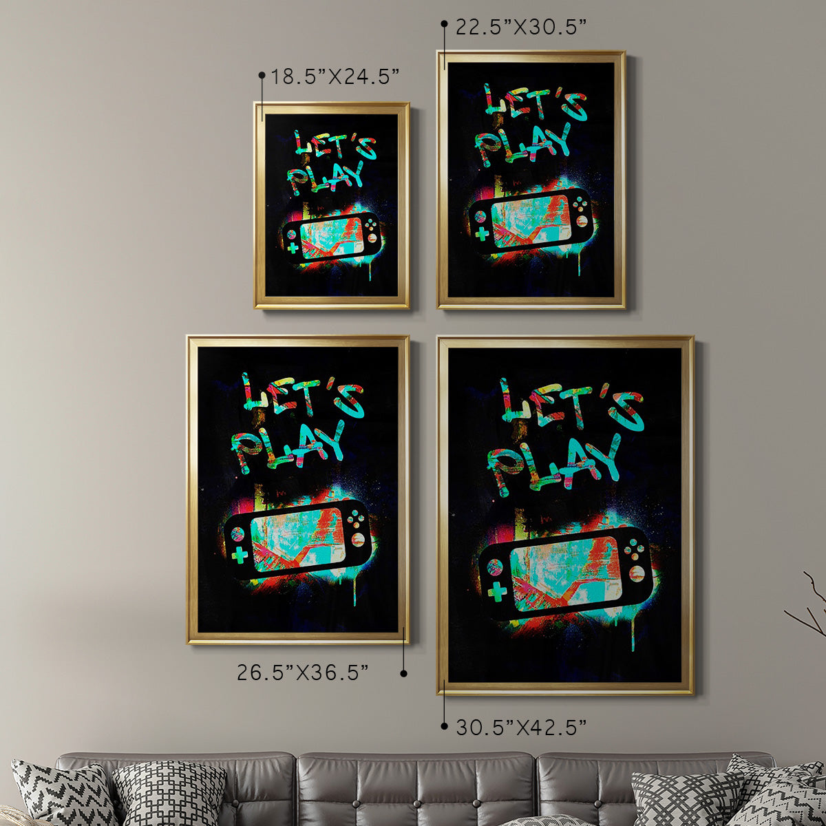 Gamer Tag III - Modern Framed Canvas Print