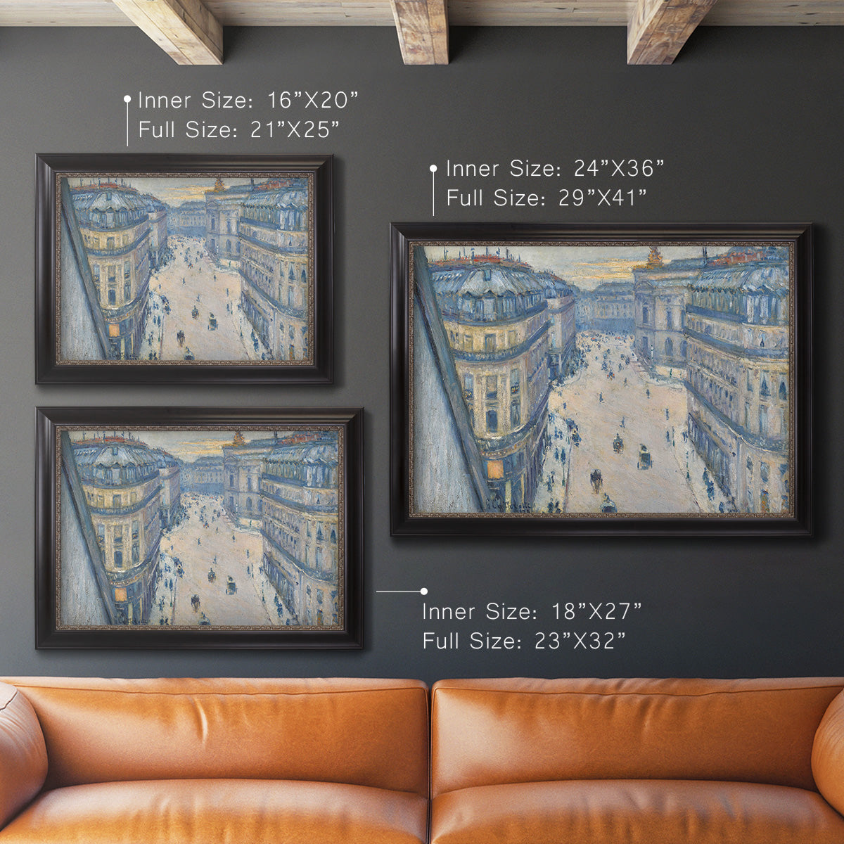 Halévy Street, View from the Seventh Floor - Ornate Framed Canvas Print