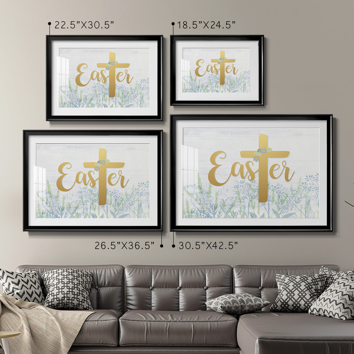 Easter Wildflowers - Modern Framed Art Print