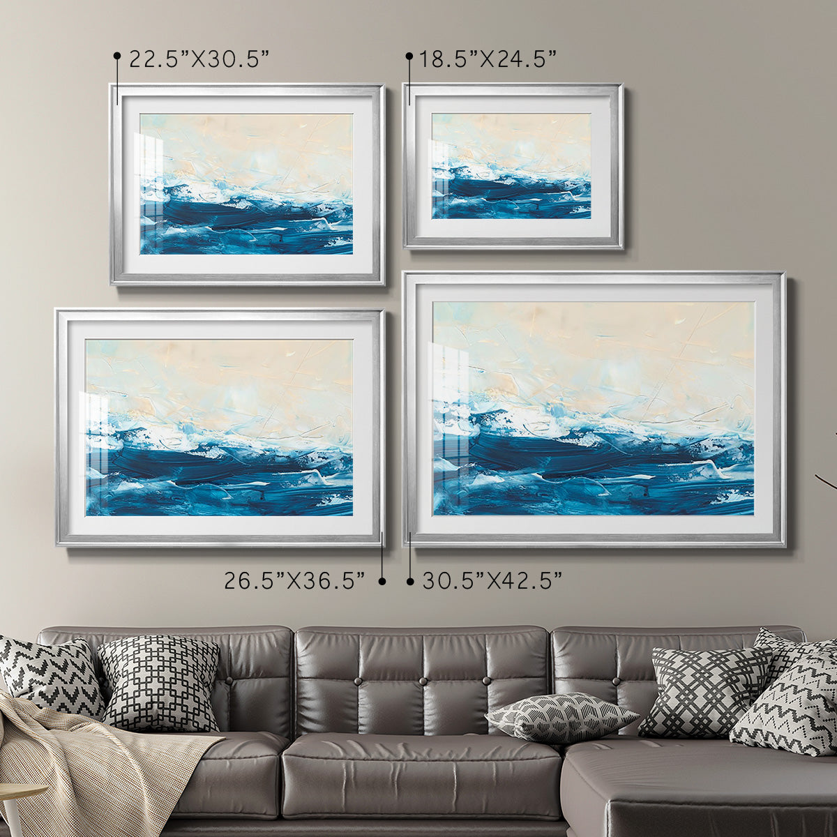 Wave after Wave III - Modern Framed Art Print