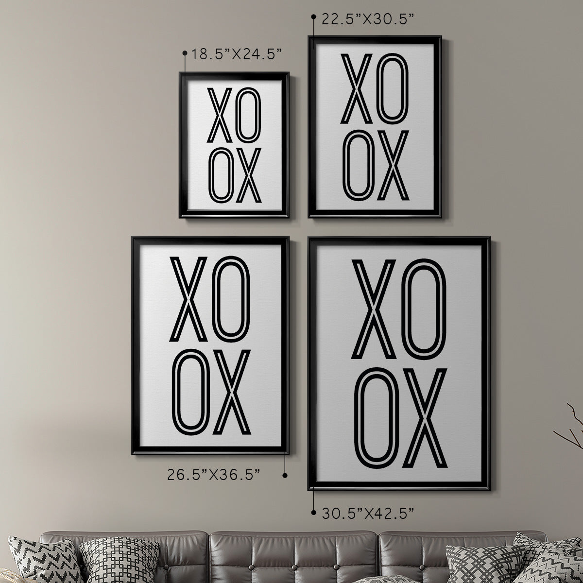 Bold Love I - Modern Framed Canvas Print
