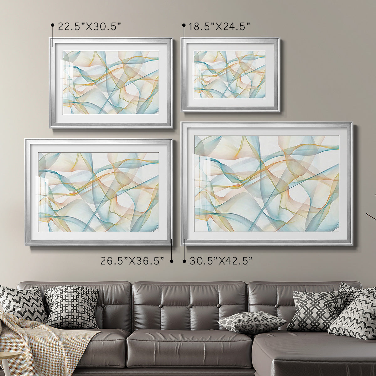 Curves and Waves VI - Modern Framed Art Print