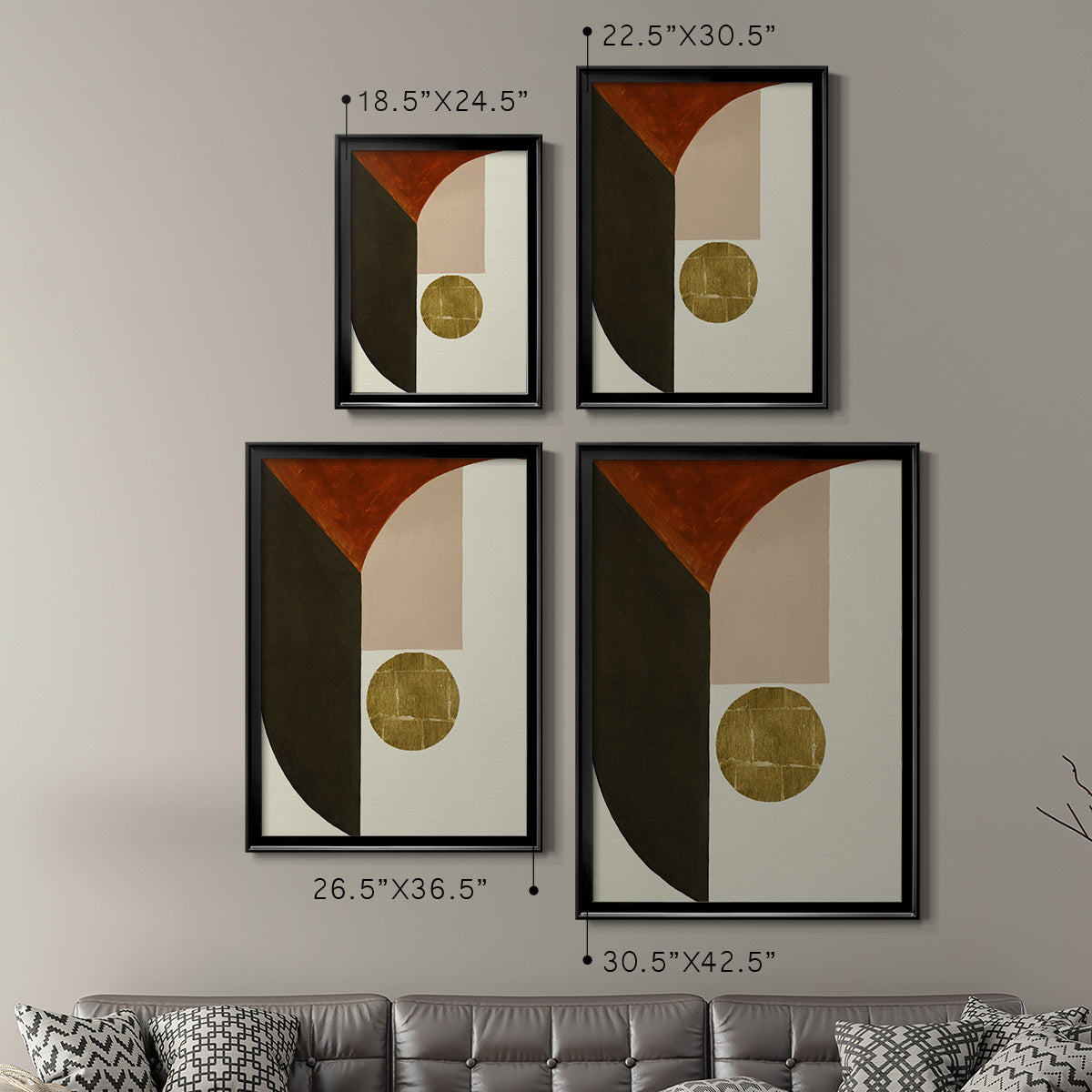 High Notes II - Modern Framed Canvas Print