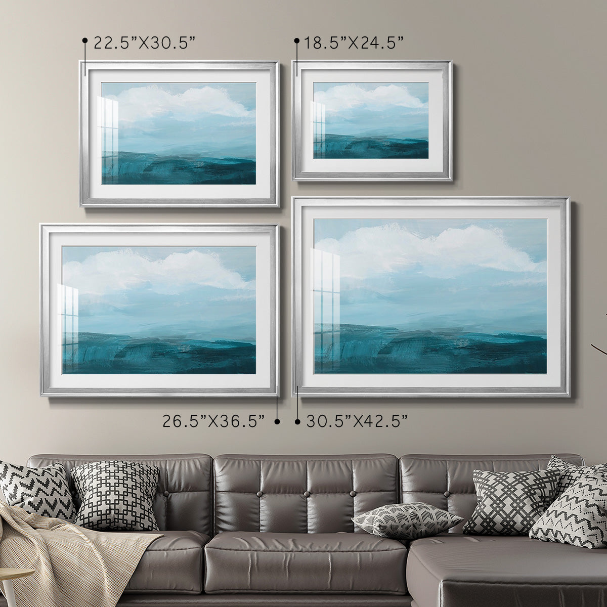 Azure Rising II Premium Framed Print - Ready to Hang