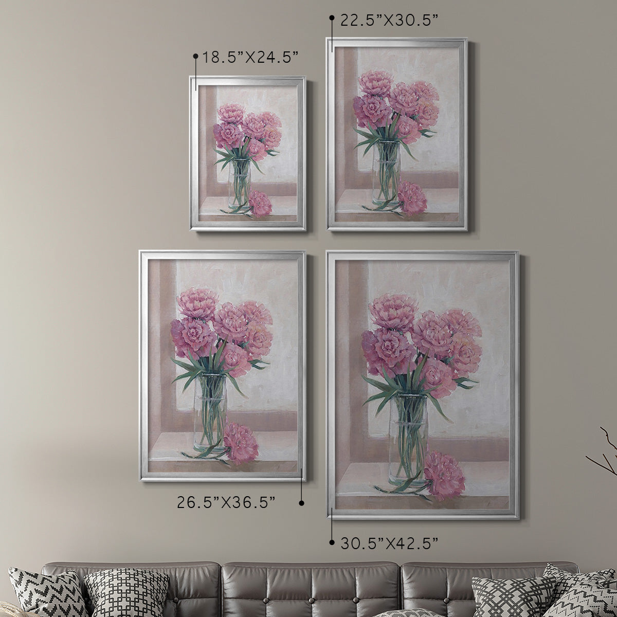 Windowsill Floral II - Modern Framed Canvas Print