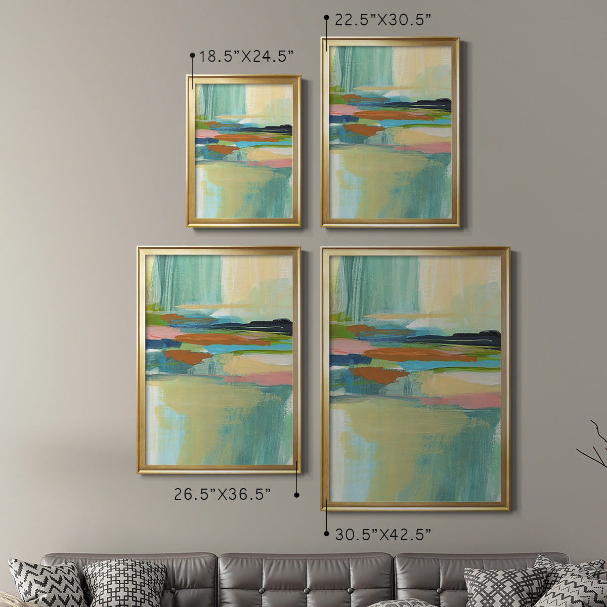 Radiant Horizon I - Modern Framed Canvas Print
