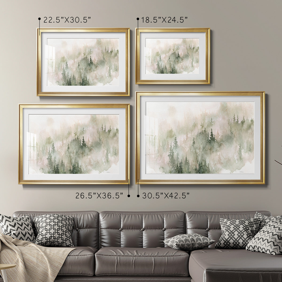 Misty Mountain Sides Premium Framed Print - Ready to Hang