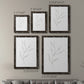 Size comparison chart for a set of two black barnwood framed canvas prints.