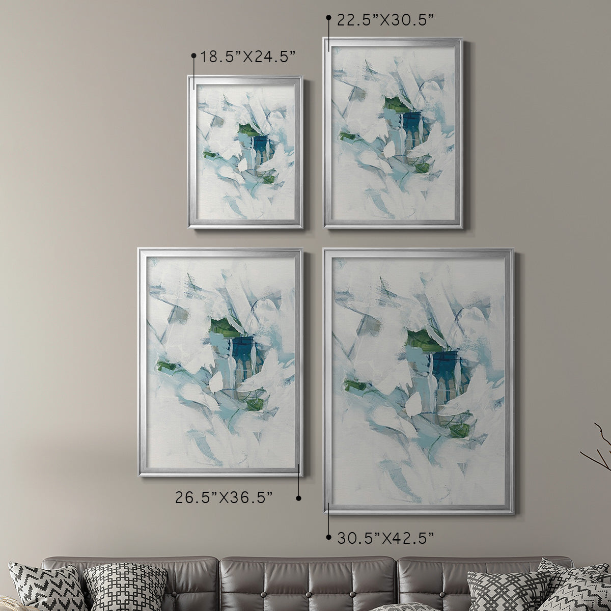 Ice Cavern III - Modern Framed Canvas Print