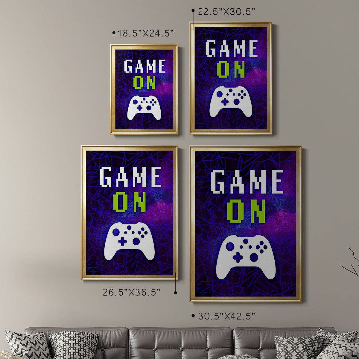 It's Game On II - Modern Framed Canvas Print