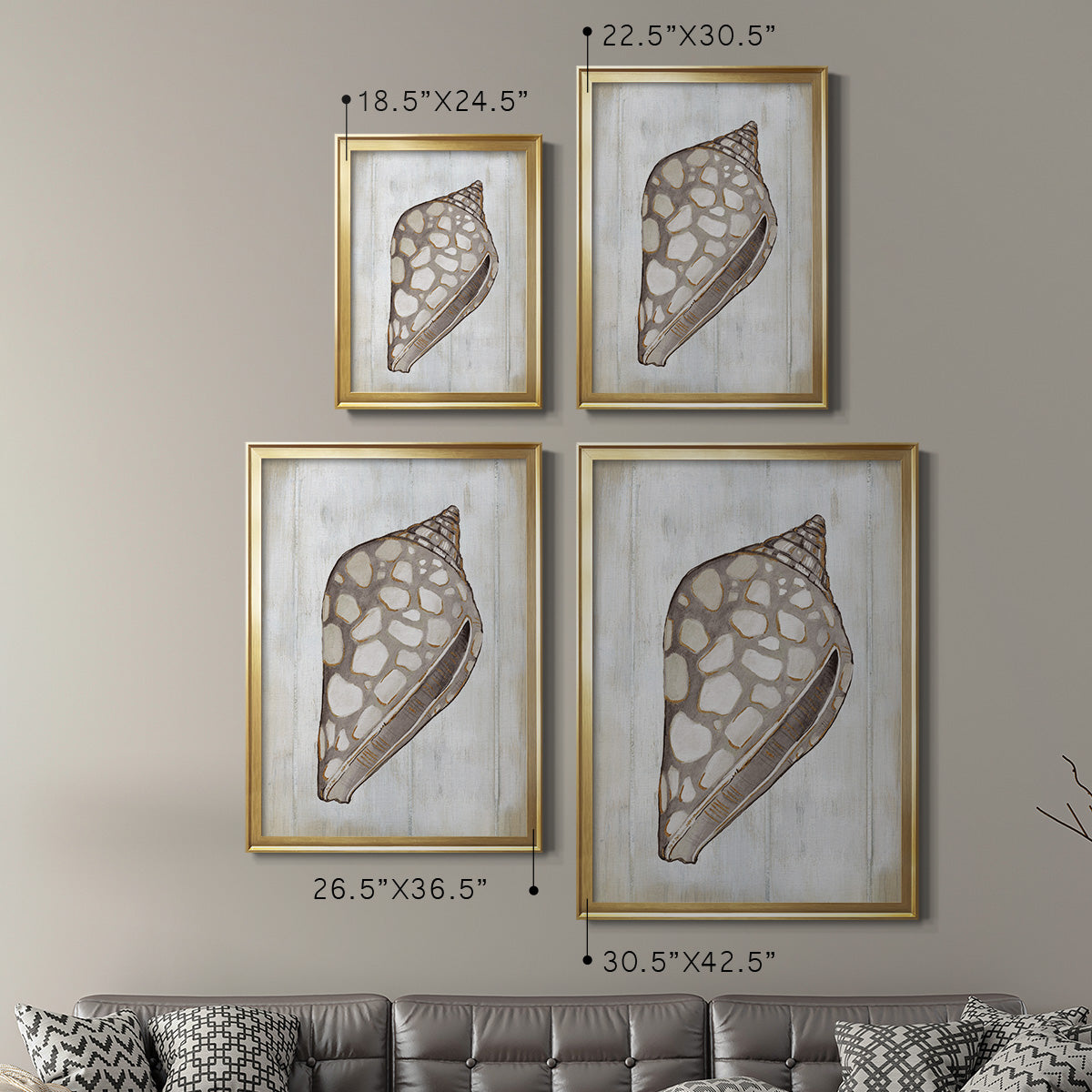 Ocean Cone I - Modern Framed Canvas Print