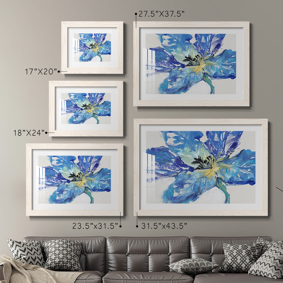 Fleur Bleue II - Barnwood Framed Art Print