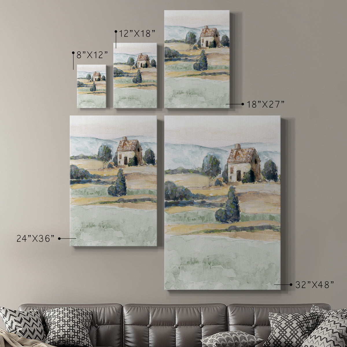 On the Countryside II Premium Gallery Wrapped Canvas - Ready to Hang