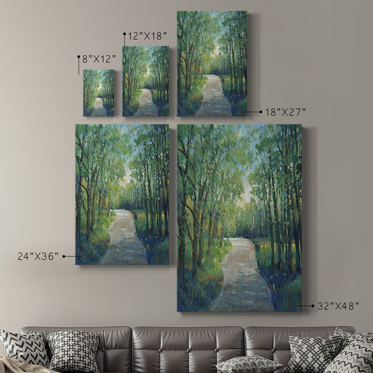 Golden Light Pathways I - Canvas Art Print