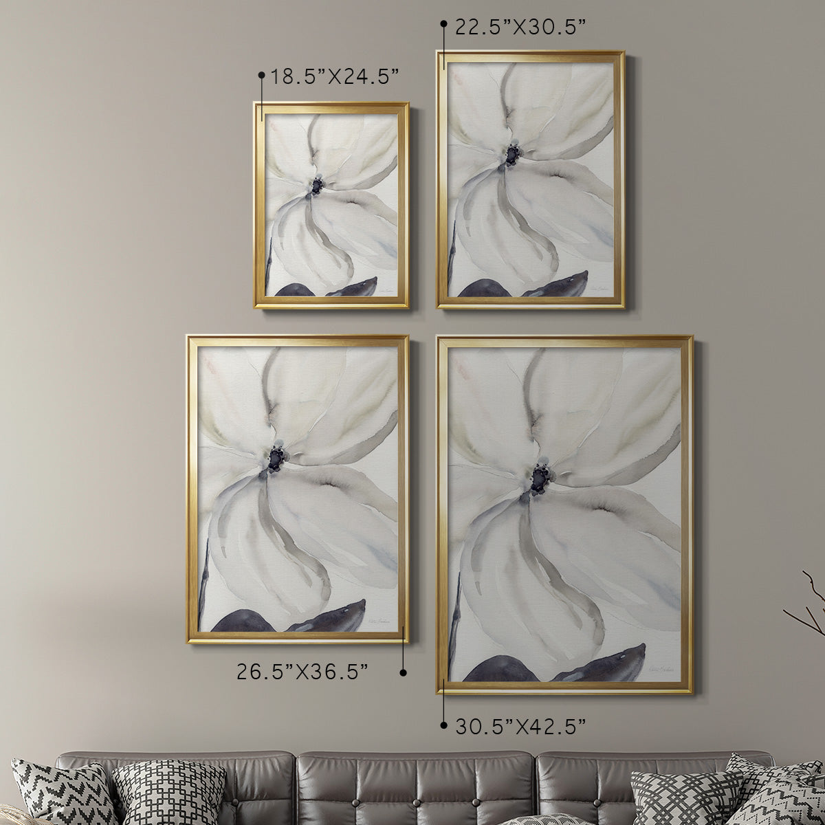 Daybreak Bloom I - Modern Framed Canvas Print