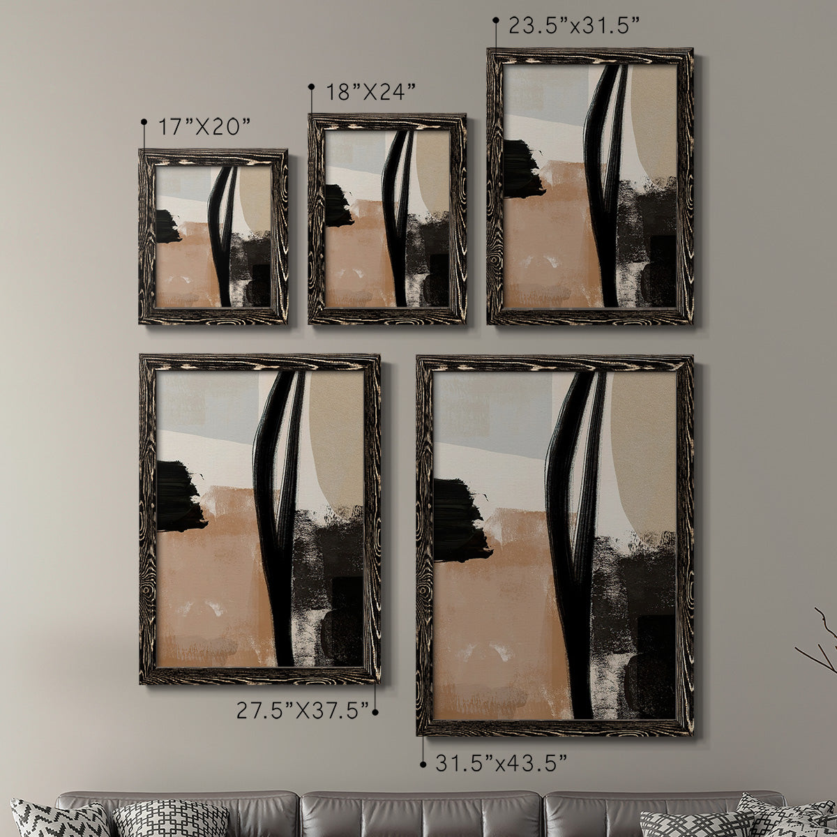 Selective Arrangement I - Premium Framed Canvas 2 Piece Set - Ready to Hang