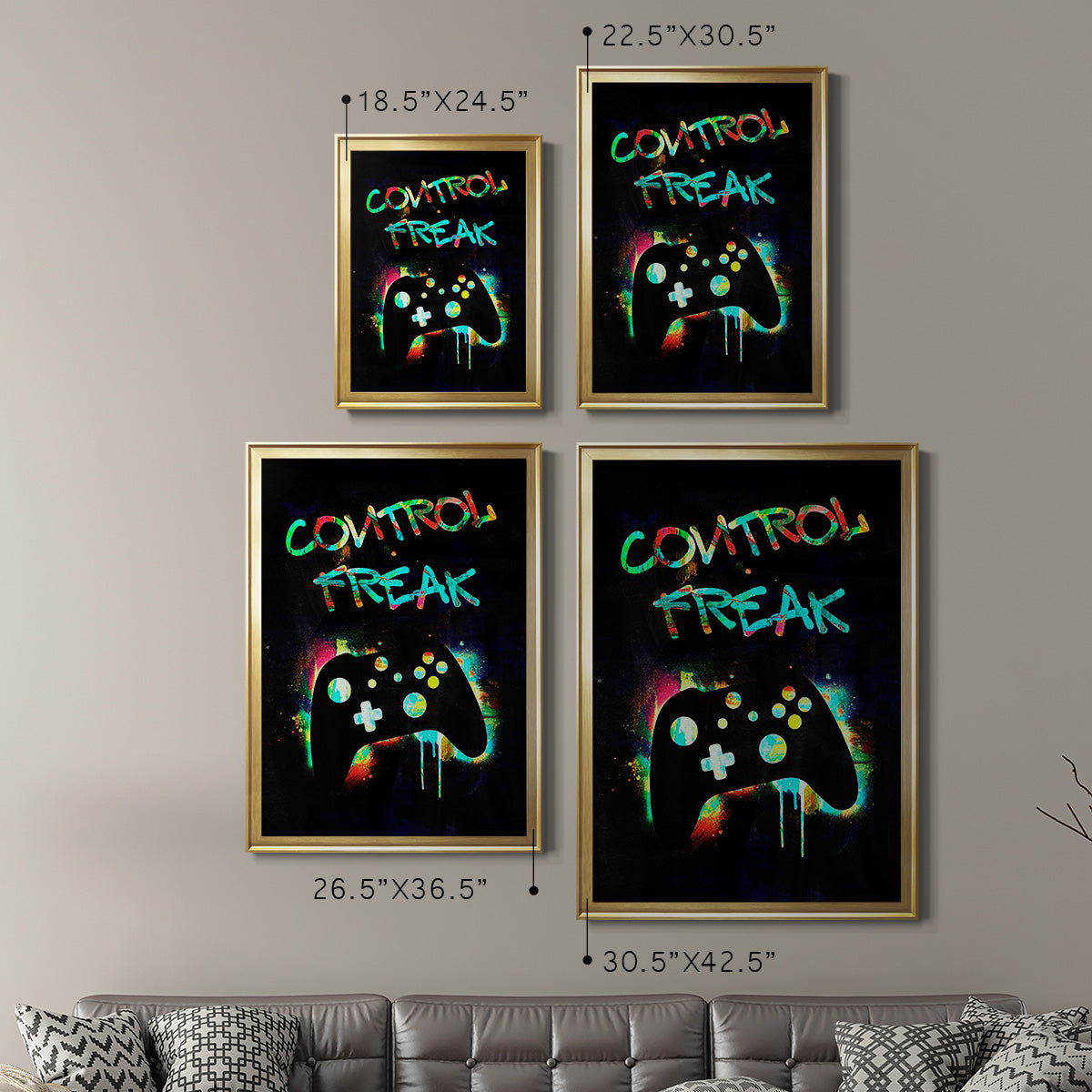 Gamer Tag I - Modern Framed Canvas Print