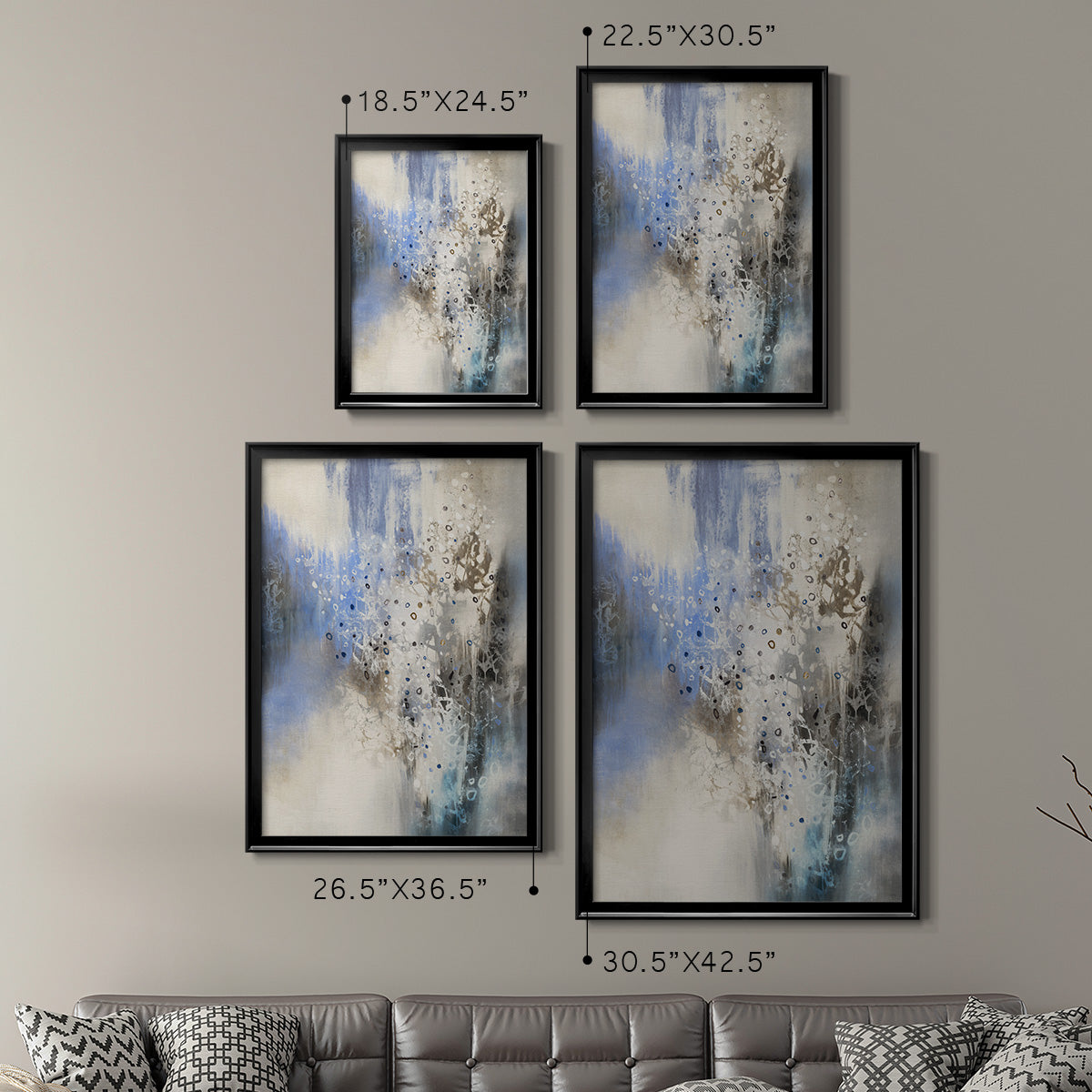 Glacier Stones - Modern Framed Canvas Print