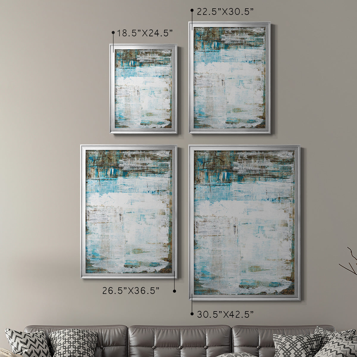 Beach Glass - Modern Framed Canvas Print