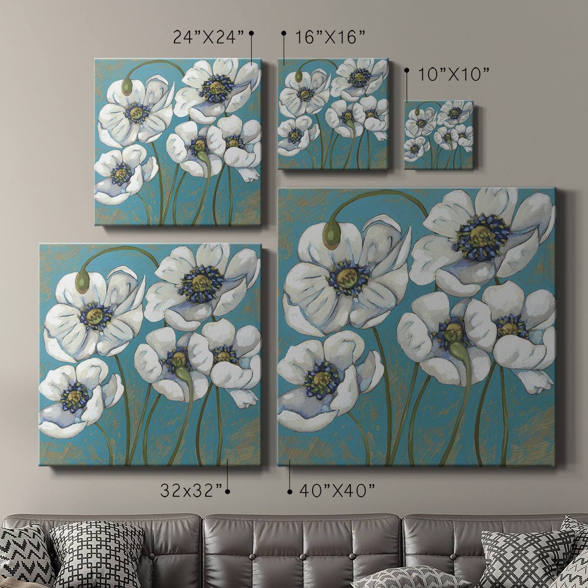 Lakeside Poppies II - Canvas Art Print