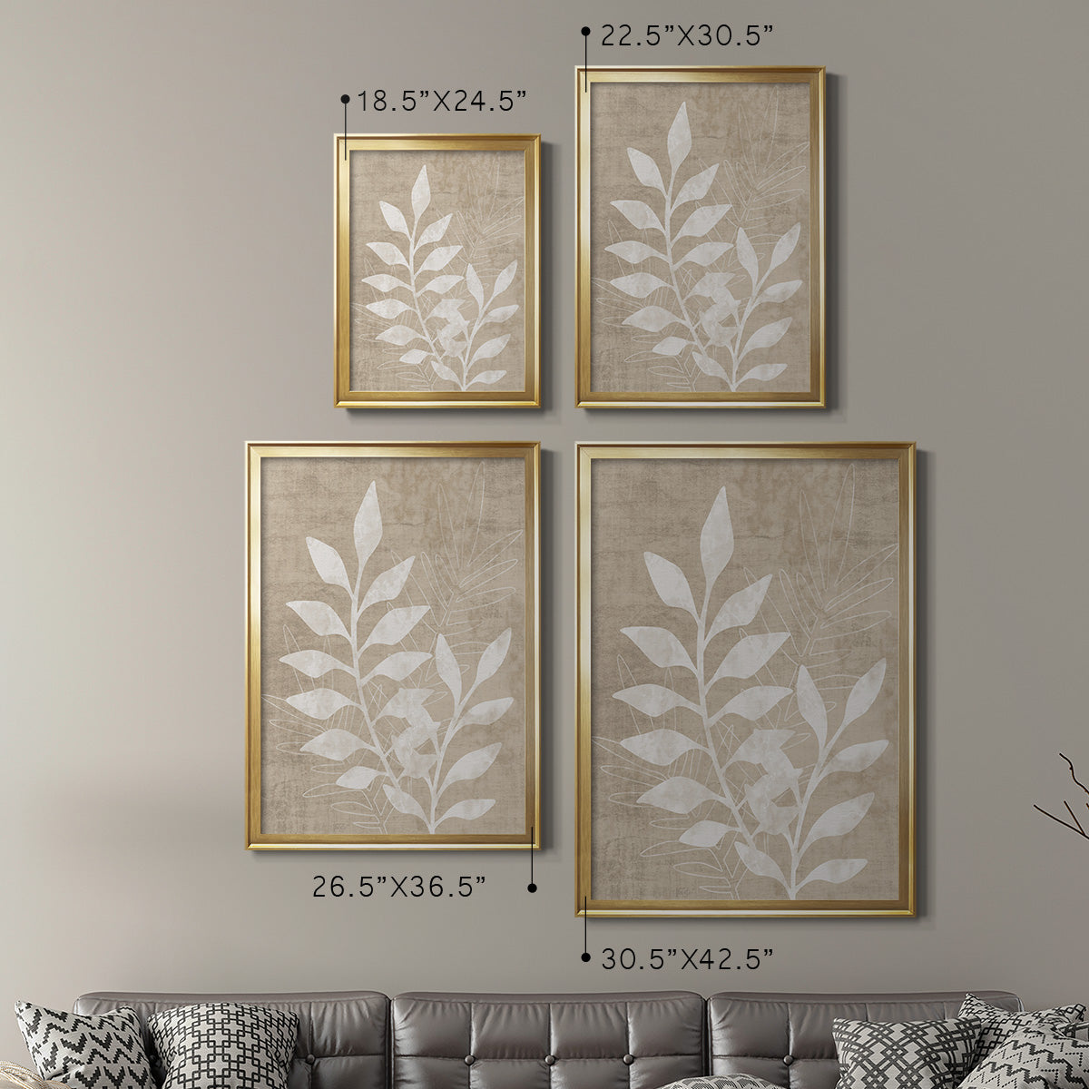 Foliage Retreat I - Modern Framed Canvas Print